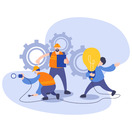 BDS Predictor Illustration of a dentist and patient